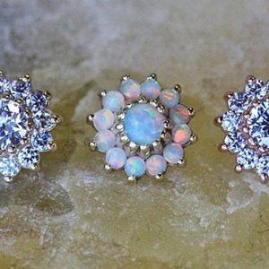 BVLA the rose with opals, 5mm, 14g